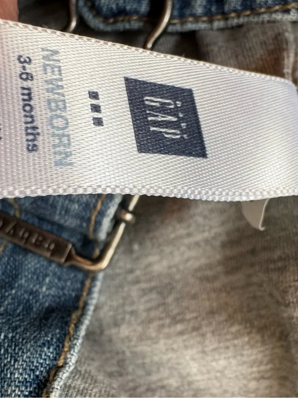 VTG Baby Gap Lined Denim Carpenter Overalls Bear 3-6 Months